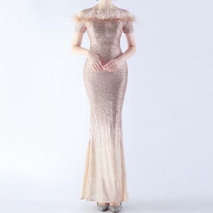 Produktbild von Elegantes Bandage-Maxikleid mit Diamanten – Bodenlang & Quadratkragen in xs, erhältlich bei Hot Fashionista