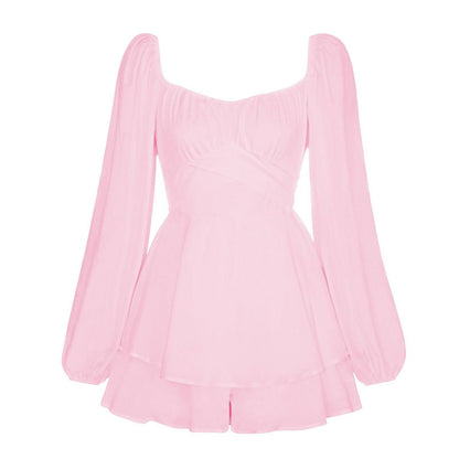 Elegantes Bandage-Maxikleid mit Diamanten – Bodenlang & Quadratkragen