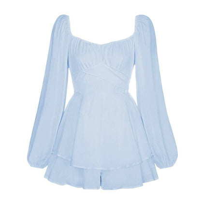 Elegantes Bandage-Maxikleid mit Diamanten – Bodenlang & Quadratkragen