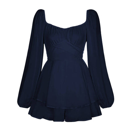 Elegantes Bandage-Maxikleid mit Diamanten – Bodenlang & Quadratkragen