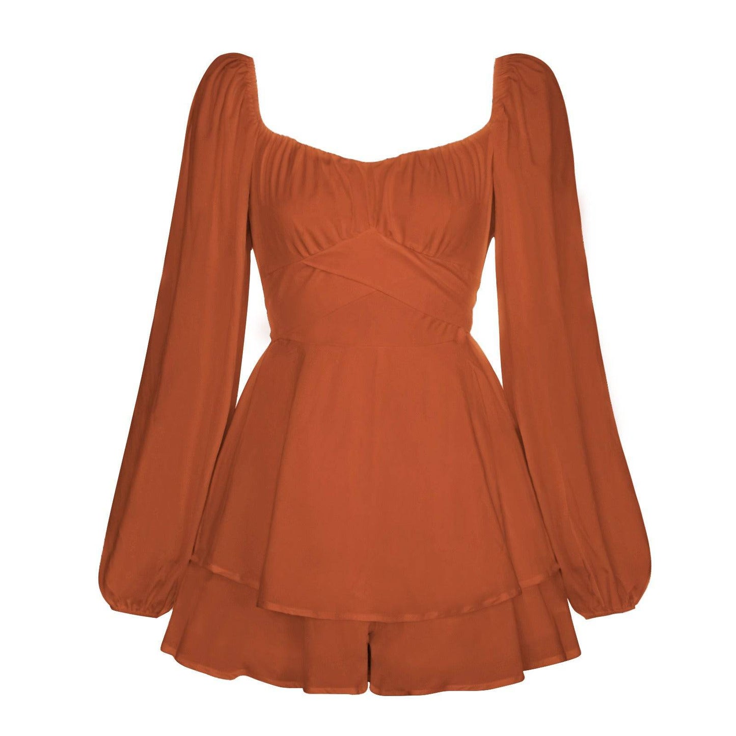 Elegantes Bandage-Maxikleid mit Diamanten – Bodenlang & Quadratkragen
