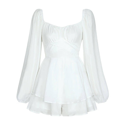 Elegantes Bandage-Maxikleid mit Diamanten – Bodenlang & Quadratkragen