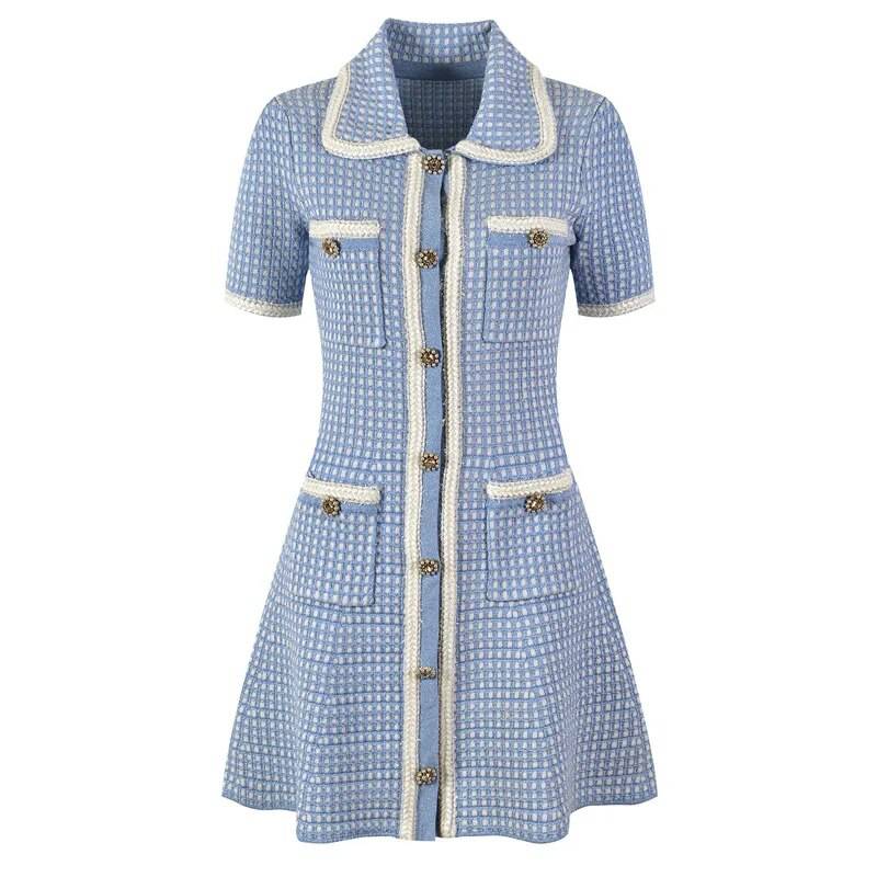 Produktbild von Elegantes Bandage-Maxikleid mit Diamanten – Bodenlang & Quadratkragen in Light Blue, erhältlich bei Hot Fashionista