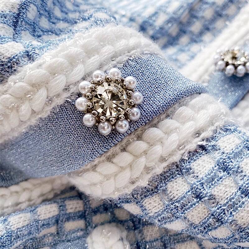 Elegantes Bandage-Maxikleid mit Diamanten – Bodenlang & Quadratkragen