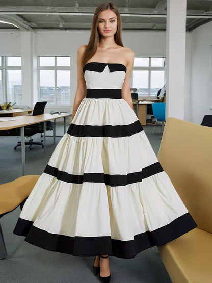 Produktbild von Elegantes Bandage-Maxikleid mit Diamanten – Bodenlang & Quadratkragen in Picture colour, erhältlich bei Hot Fashionista
