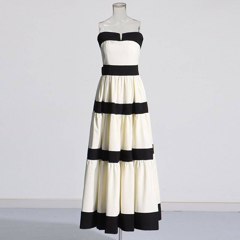 Elegantes Bandage-Maxikleid mit Diamanten – Bodenlang & Quadratkragen