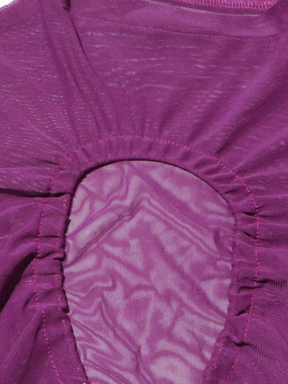Elegantes Bandage-Maxikleid mit Diamanten – Bodenlang & Quadratkragen