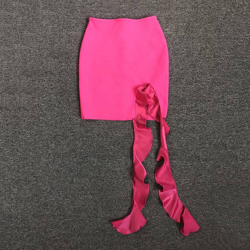 Elegantes Bandage-Maxikleid mit Diamanten – Bodenlang & Quadratkragen