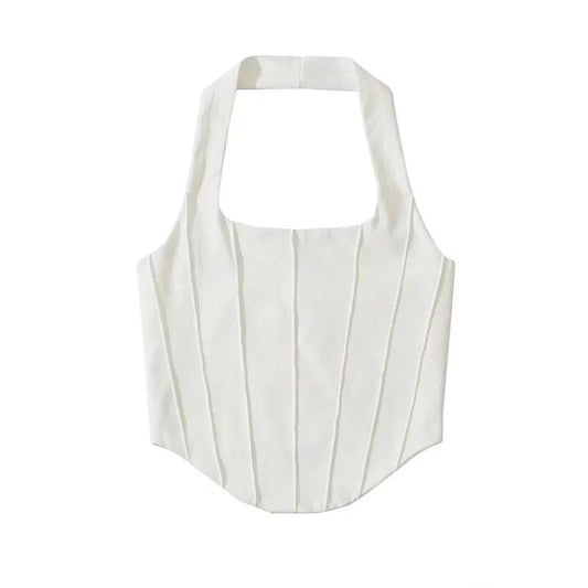 Produktbild von Elegantes Bandage-Maxikleid mit Diamanten – Bodenlang & Quadratkragen in White, erhältlich bei Hot Fashionista