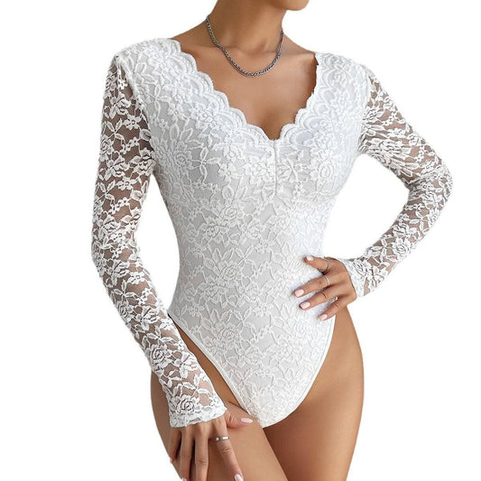 Produktbild von Elegantes Bandage-Maxikleid mit Diamanten – Bodenlang & Quadratkragen in white, erhältlich bei Hot Fashionista