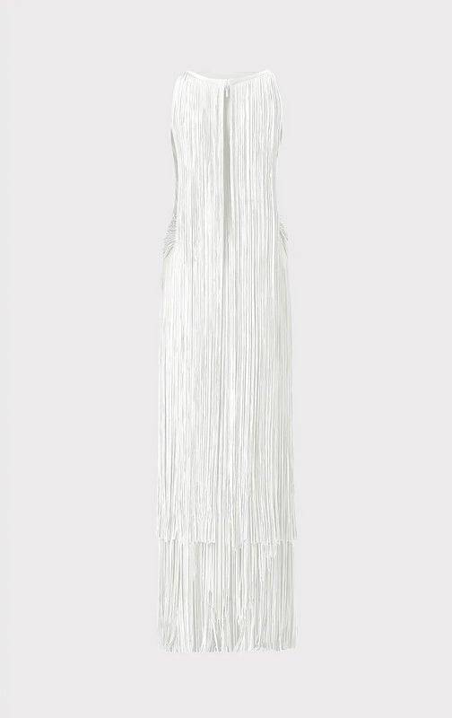Elegantes Bandage-Maxikleid mit Diamanten – Bodenlang & Quadratkragen