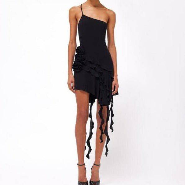 Elegantes Bandage-Maxikleid mit Diamanten – Bodenlang & Quadratkragen