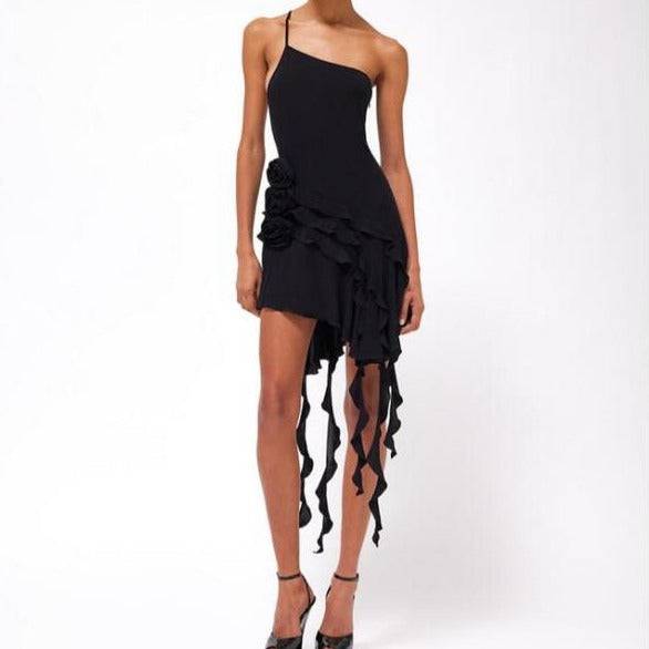 Elegantes Bandage-Maxikleid mit Diamanten – Bodenlang & Quadratkragen