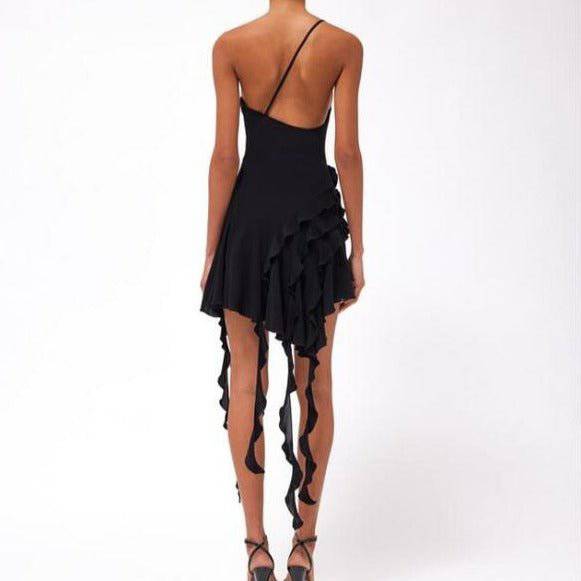 Elegantes Bandage-Maxikleid mit Diamanten – Bodenlang & Quadratkragen