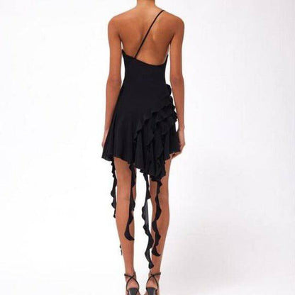 Elegantes Bandage-Maxikleid mit Diamanten – Bodenlang & Quadratkragen