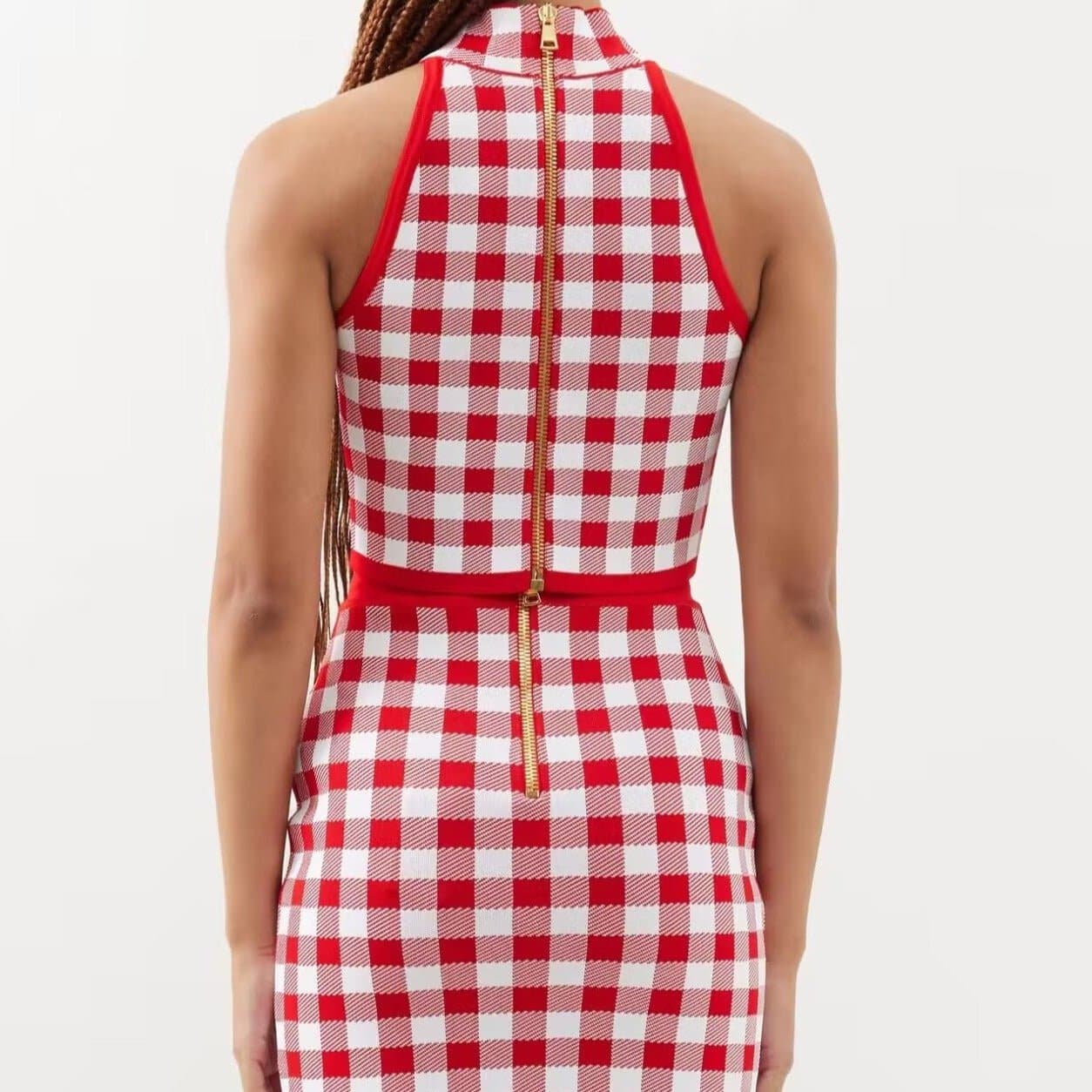 Elegantes Bandage-Maxikleid mit Diamanten – Bodenlang & Quadratkragen