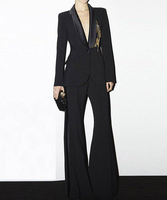 Produktbild von Elegantes Bandage-Maxikleid mit Diamanten – Bodenlang & Quadratkragen in S, erhältlich bei Hot Fashionista