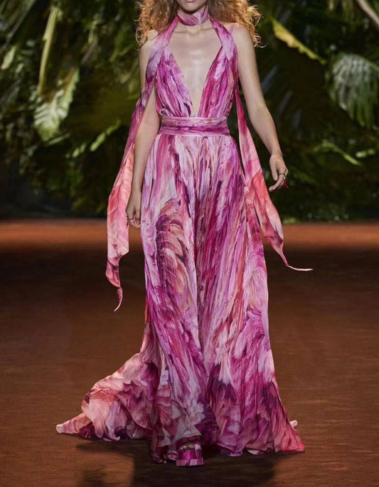 Produktbild von Elegantes Bandage-Maxikleid mit Diamanten – Bodenlang & Quadratkragen in S, erhältlich bei Hot Fashionista