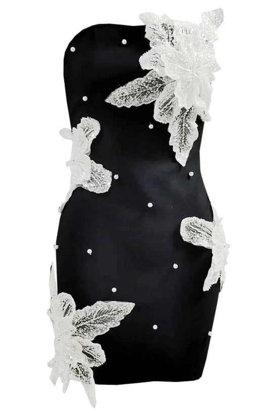 Produktbild von Elegantes Bandage-Maxikleid mit Diamanten – Bodenlang & Quadratkragen in s, erhältlich bei Hot Fashionista