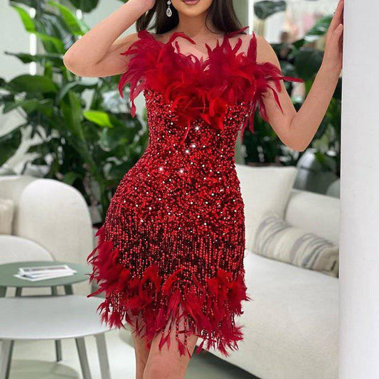 Produktbild von Elegantes Bandage-Maxikleid mit Diamanten – Bodenlang & Quadratkragen in S, erhältlich bei Hot Fashionista