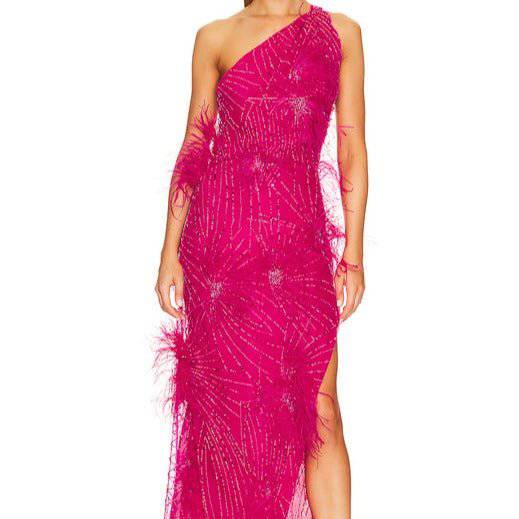 Produktbild von Elegantes Bandage-Maxikleid mit Diamanten – Bodenlang & Quadratkragen in S, erhältlich bei Hot Fashionista