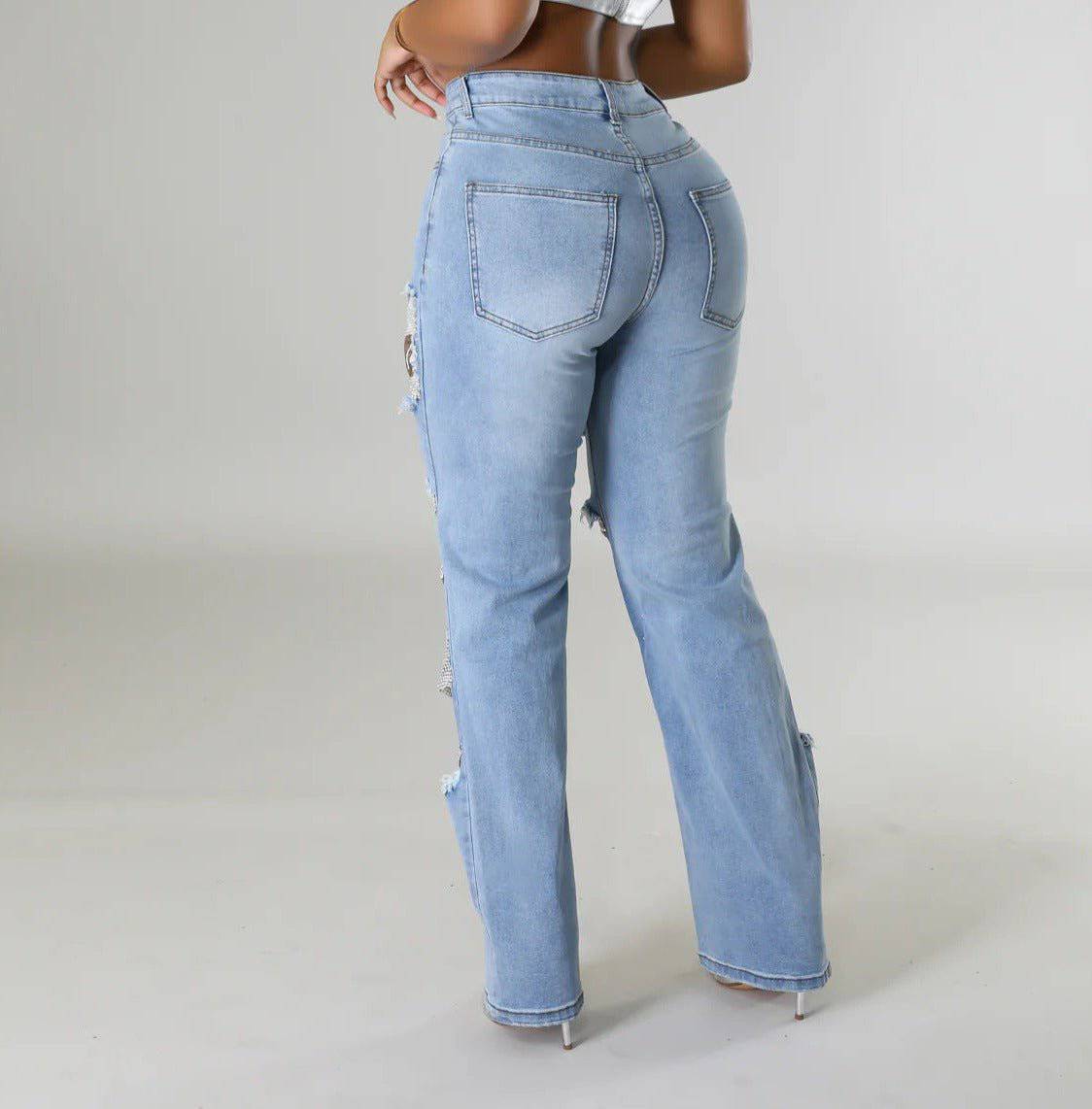 Elegantes Bandage-Maxikleid mit Diamanten – Bodenlang & Quadratkragen