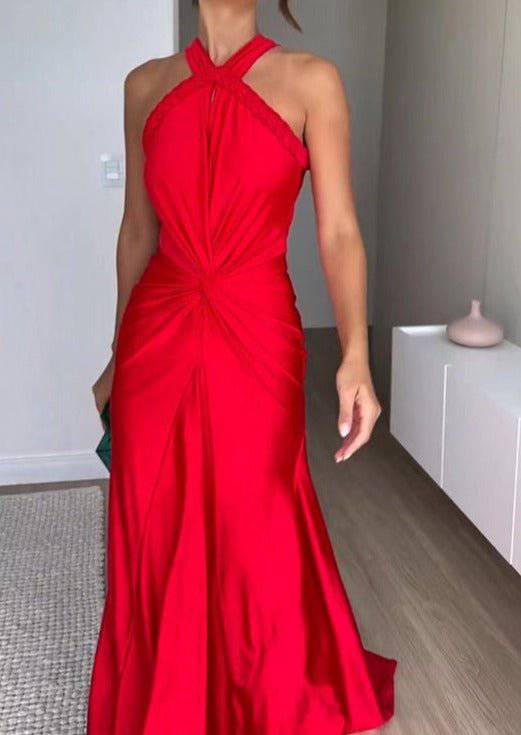 Produktbild von Elegantes Bandage-Maxikleid mit Diamanten – Bodenlang & Quadratkragen in s, erhältlich bei Hot Fashionista