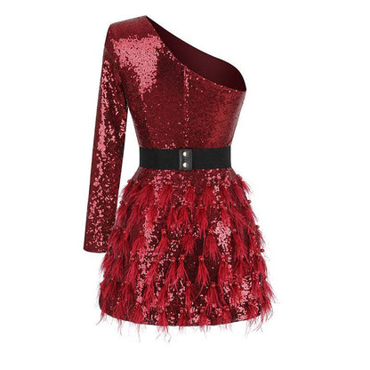 Elegantes Bandage-Maxikleid mit Diamanten – Bodenlang & Quadratkragen