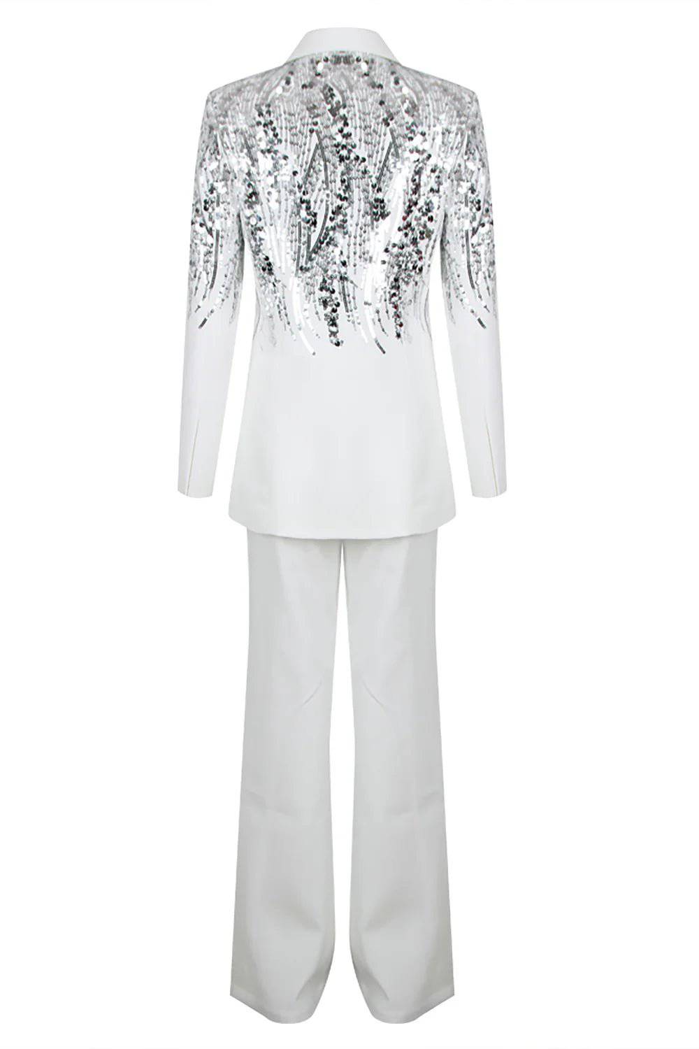 Elegantes Bandage-Maxikleid mit Diamanten – Bodenlang & Quadratkragen