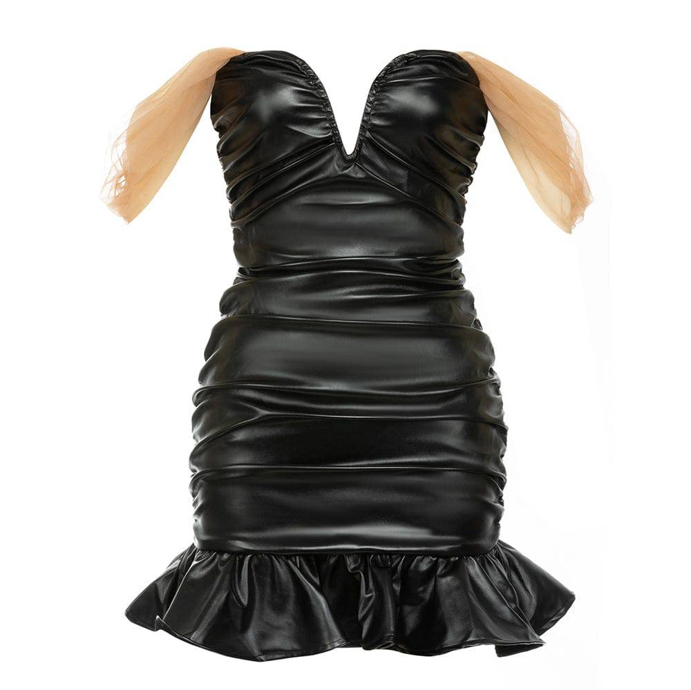 Produktbild von Elegantes Bandage-Maxikleid mit Diamanten – Bodenlang & Quadratkragen in xs, erhältlich bei Hot Fashionista