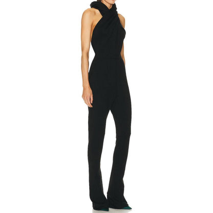 Elegantes Bandage-Maxikleid mit Diamanten – Bodenlang & Quadratkragen