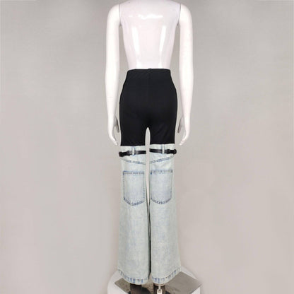 Elegantes Bandage-Maxikleid mit Diamanten – Bodenlang & Quadratkragen