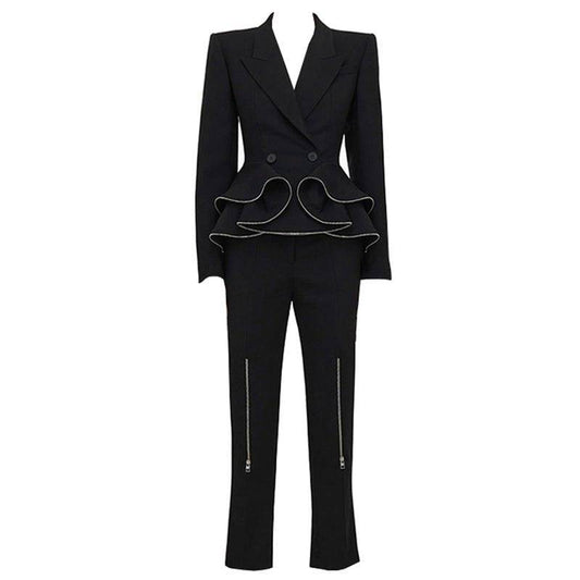 Produktbild von Elegantes Bandage-Maxikleid mit Diamanten – Bodenlang & Quadratkragen in s, erhältlich bei Hot Fashionista