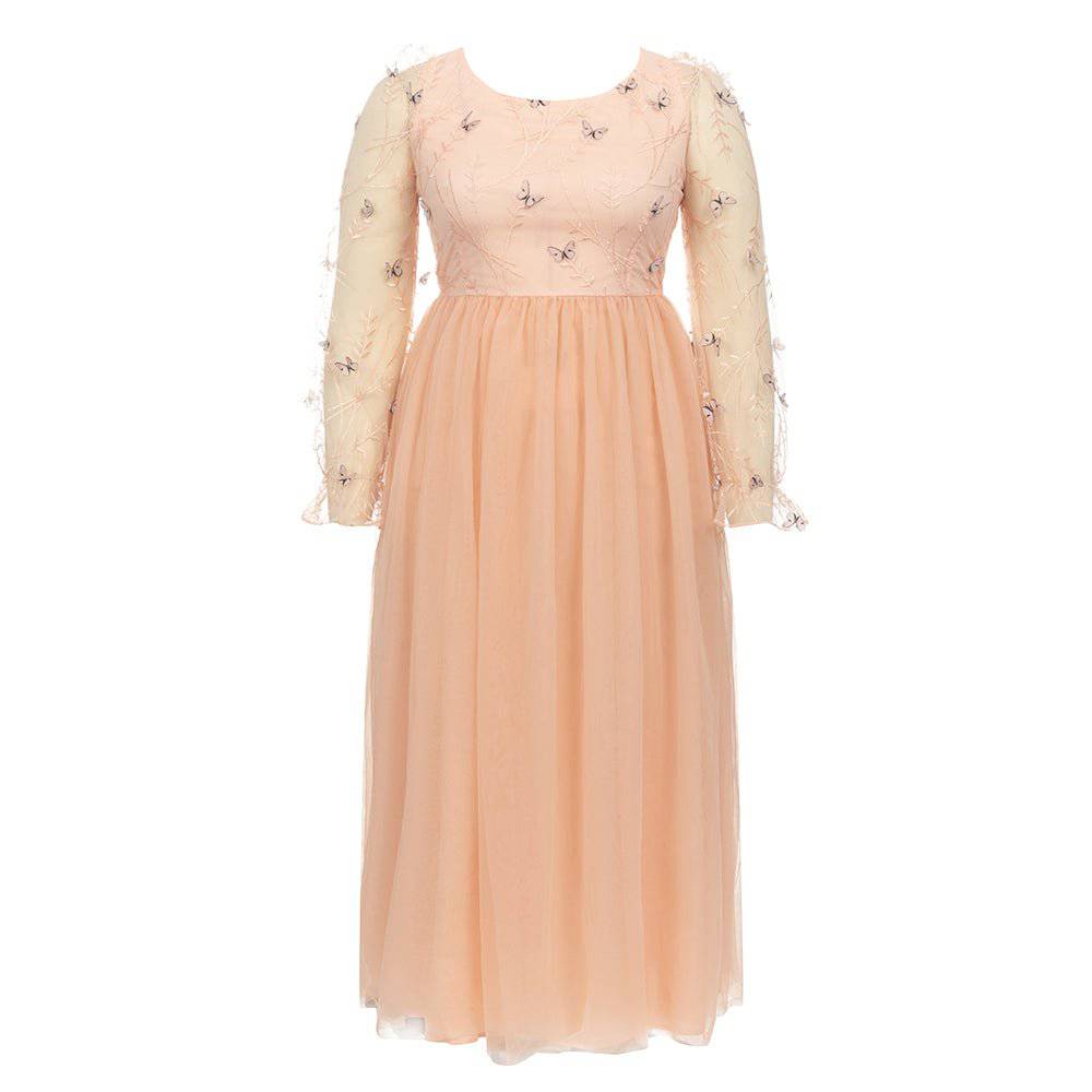 Produktbild von Elegantes Bandage-Maxikleid mit Diamanten – Bodenlang & Quadratkragen in s, erhältlich bei Hot Fashionista