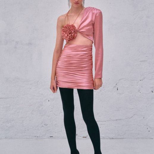 Produktbild von Elegantes Bandage-Maxikleid mit Diamanten – Bodenlang & Quadratkragen in S, erhältlich bei Hot Fashionista