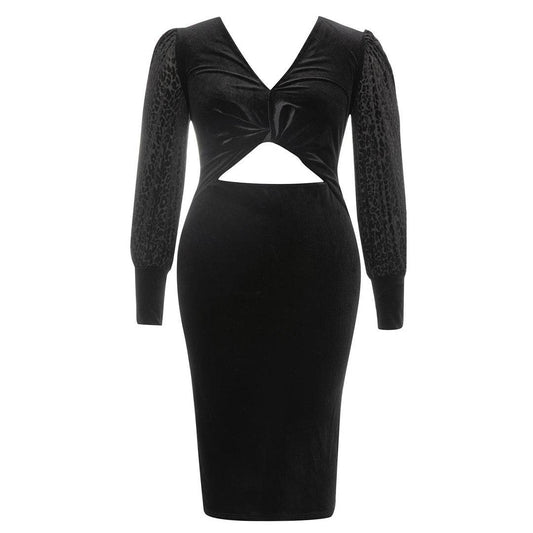 Produktbild von Elegantes Bandage-Maxikleid mit Diamanten – Bodenlang & Quadratkragen in s, erhältlich bei Hot Fashionista