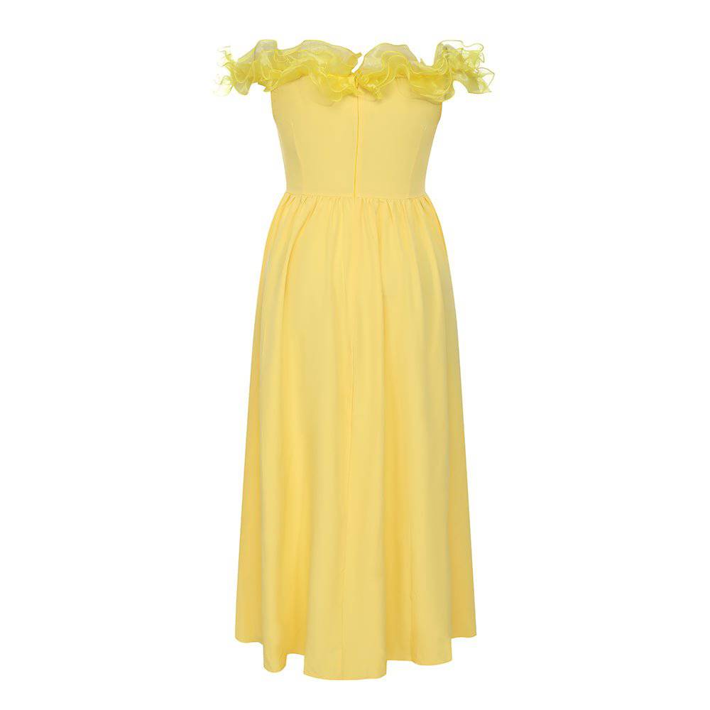 Produktbild von Elegantes Bandage-Maxikleid mit Diamanten – Bodenlang & Quadratkragen in s, erhältlich bei Hot Fashionista