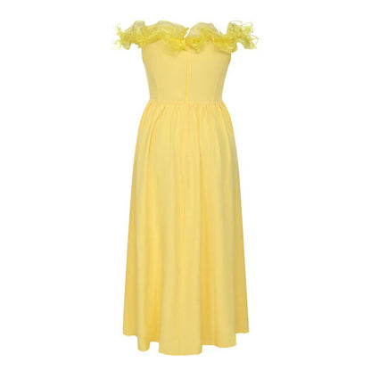 Produktbild von Elegantes Bandage-Maxikleid mit Diamanten – Bodenlang & Quadratkragen in s, erhältlich bei Hot Fashionista