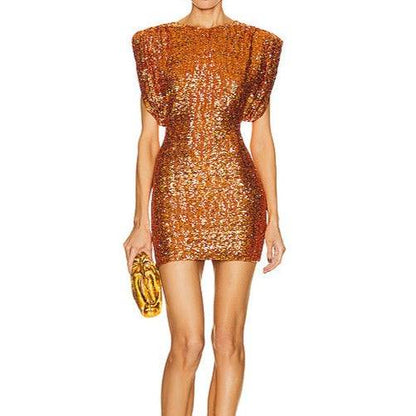 Produktbild von Elegantes Bandage-Maxikleid mit Diamanten – Bodenlang & Quadratkragen in S, erhältlich bei Hot Fashionista