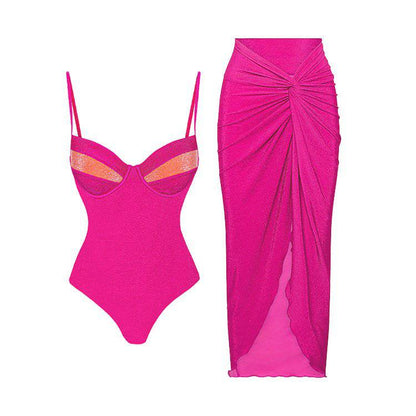 Elegantes Bandage-Maxikleid mit Diamanten – Bodenlang & Quadratkragen