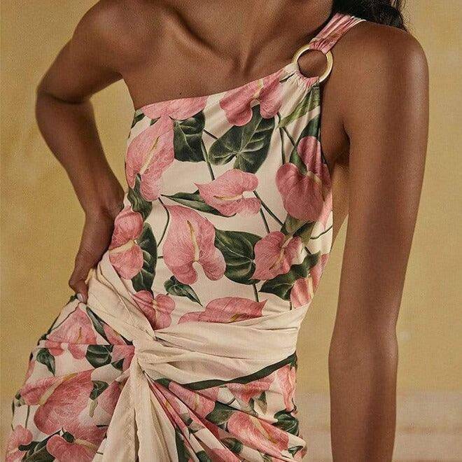 Elegantes Bandage-Maxikleid mit Diamanten – Bodenlang & Quadratkragen