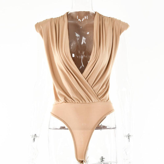 Produktbild von Elegantes Bandage-Maxikleid mit Diamanten – Bodenlang & Quadratkragen in Beige, erhältlich bei Hot Fashionista